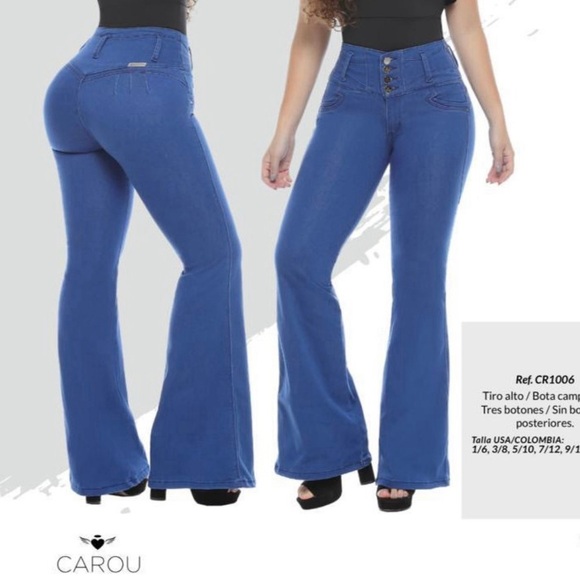 Bell Jeans 100% Colombiano Spandex Fashion Bottom  Women Pants Carou Ref. 1006 - Picture 2 of 4